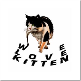 kitten fish Posters and Art